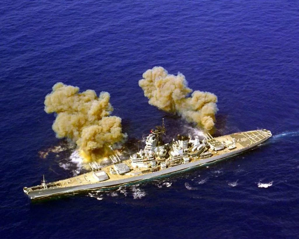 Gunnery exercises at Vieques Island.
