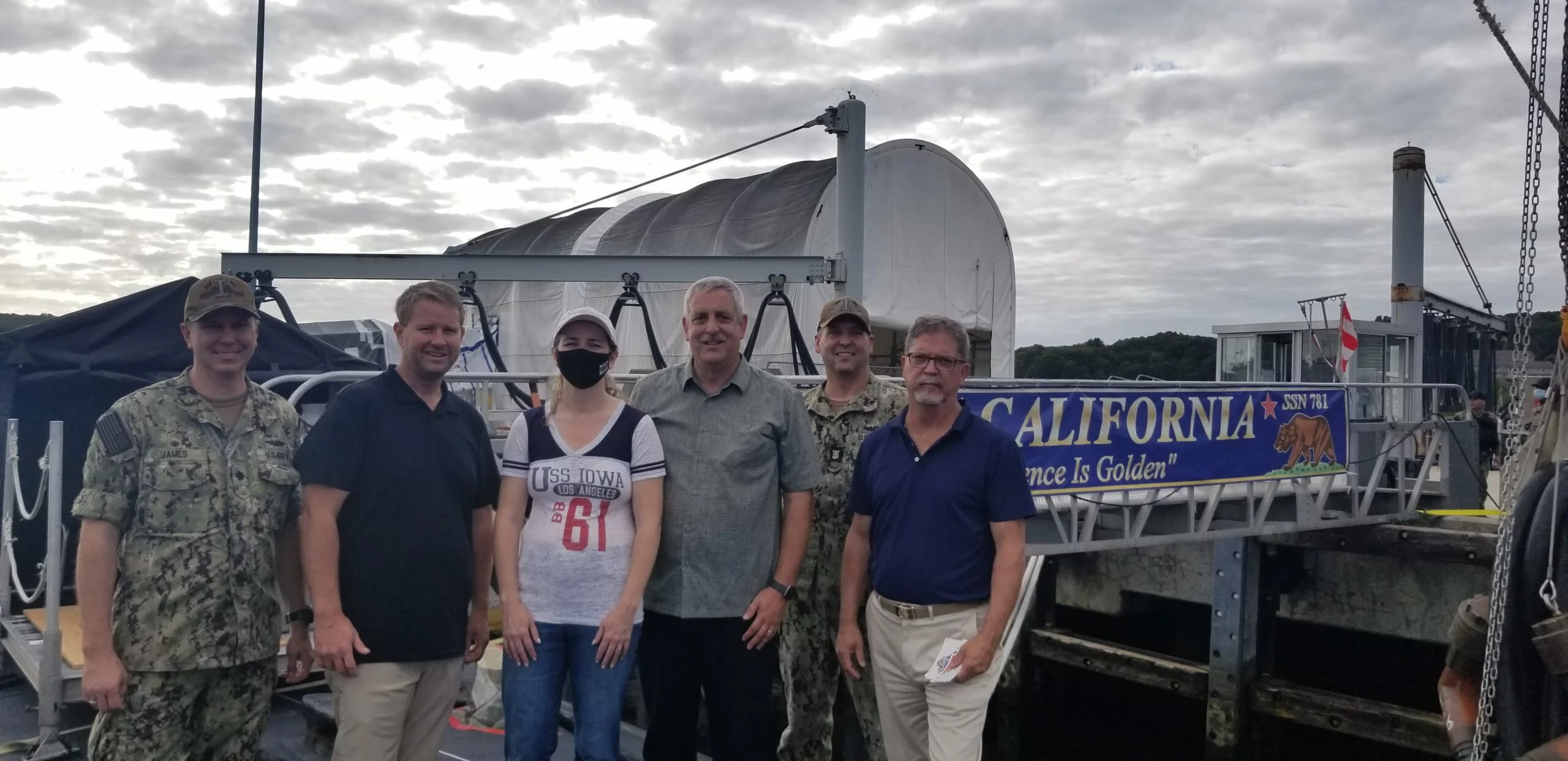 IOWA C-Suite aboard USS CA
